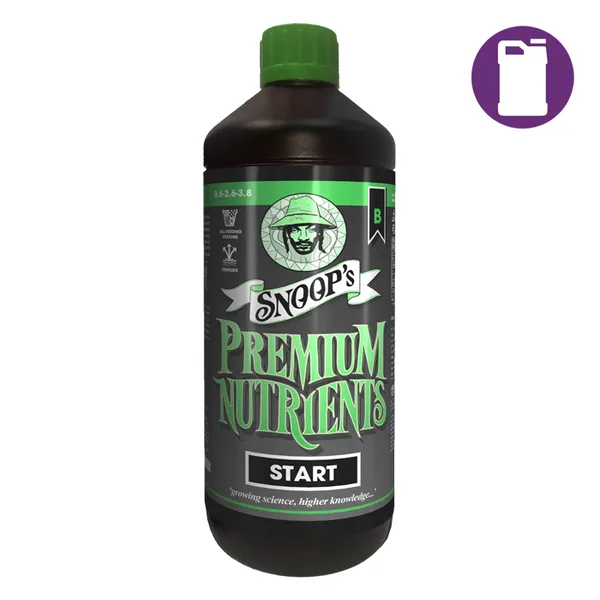Snoop's Premium Nutrients Start B 1ltr 0-2.6-4.3 (Soil, Hydro Run To Waste - Hyd