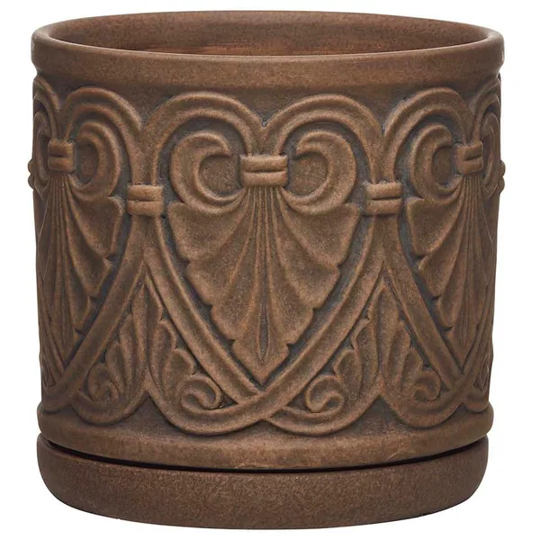 The Ames Companies Southern Patio 8" Roman Planter Brown