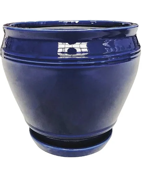 Southern Patio Collins Planter Blue Finish
