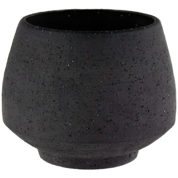 SSI 4.5" Stoneware Tapered Pot Charcoal - Image 2