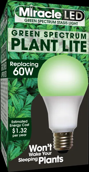 Stimulus Brands Miracle LED Green Spectrum LED Grow Room Bulb A19 11W Plant Dark Cycle Work Light