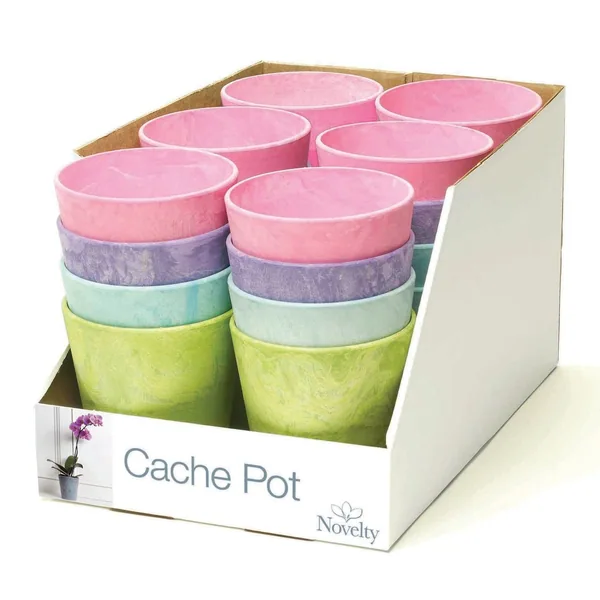 StoneArt 24pc 5" Cache Pot Bright Color Pack