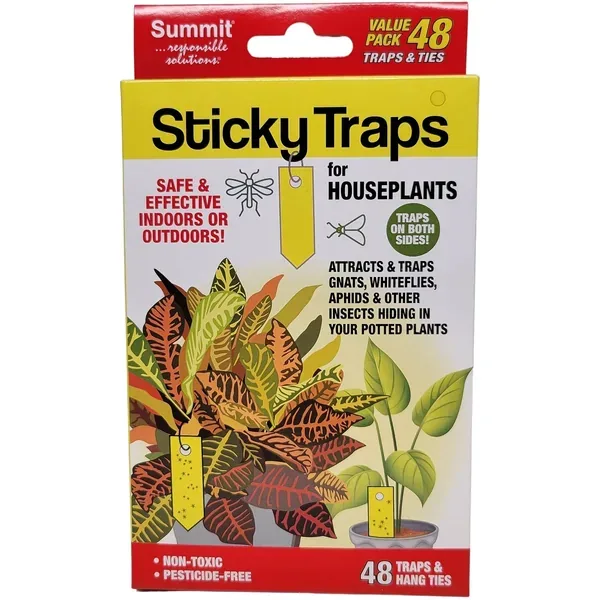 Summit 48ct Sticky Traps for Houseplant Insects - Image 2
