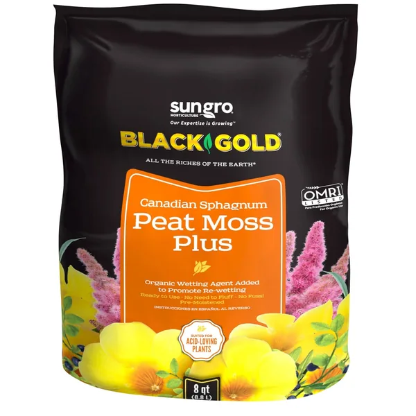 Sun Gro Horticulture Black Gold Peat Moss Plus 8qt