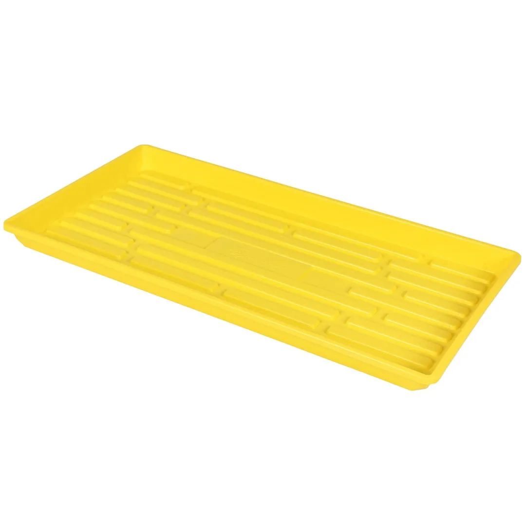 Sunpack 1020 Heavy Duty Shallow Tray, No Holes, Yellow - Image 2
