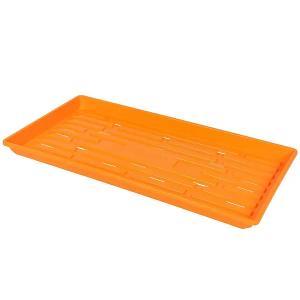Sunpack 1020 Heavy Duty Shallow Tray, Orange w/Hole - Image 2
