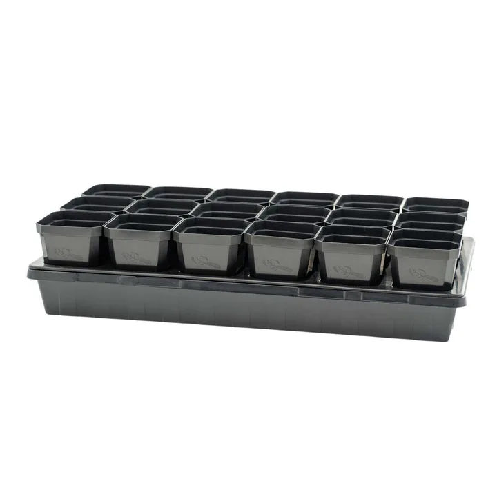 Sunpack 3.3" Heavy Duty Seed Starting Pots Square Black (Pallet of 180)