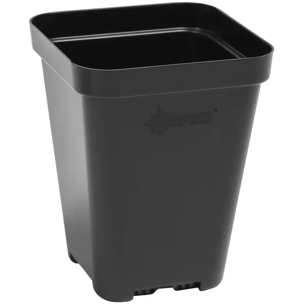 Sunpack 3.3" Heavy Duty Seed Starting Pots Square Black (Pallet of 180) - Image 3