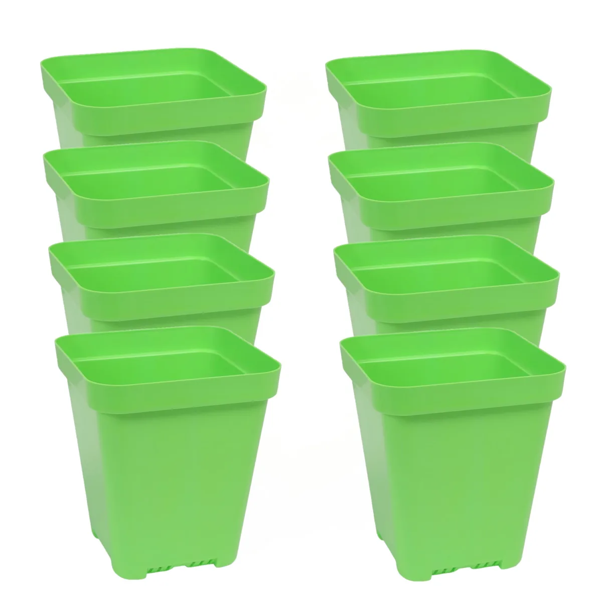 Sunpack 5"x5" Heavy Duty Square Pot, Lime Green - Image 2