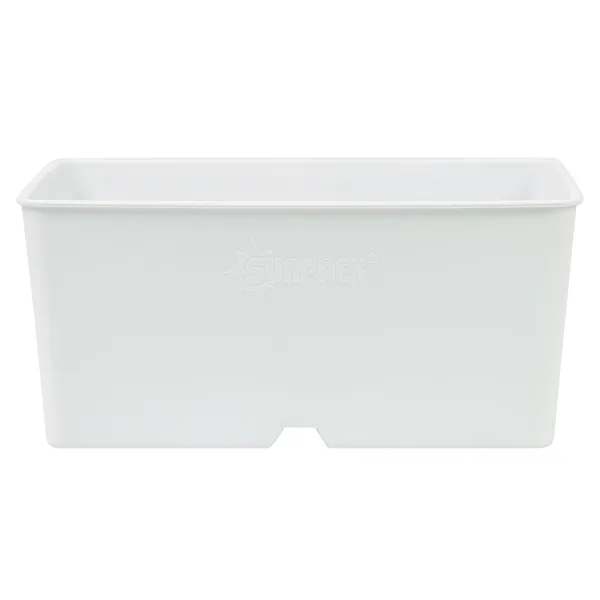 Sunpack Sunpack 5"x5" Heavy-Duty Square Pot White (Pallet of 50)