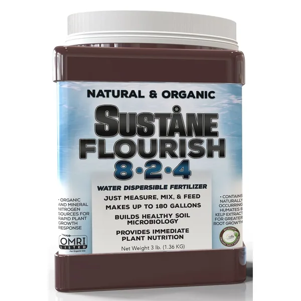 Sustane Natural Fertilizer Sustane 3 lbs Flourish WDF 8-2-4 Jar