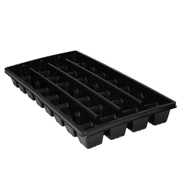 T.o. Plastics T. O. Plastics 02.50 Square Pot Tray 32 Count Press Fit Tray Black