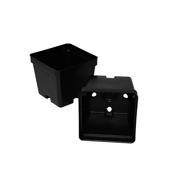 T.o. Plastics T. O. Plastics 04.00 Square Vacuum Pot Traditional 400 Black — Case of 375