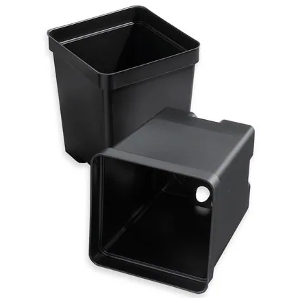 T.o. Plastics T. O. Plastics 04.50 Sq Pot Square Vacuum Deep 3X5 Black 700051C — Case of 375