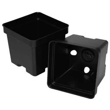 T.o. Plastics T. O. Plastics 04.50 Sq Pot Square Vacuum Traditional4X5 Black 700081C (Case of 500)