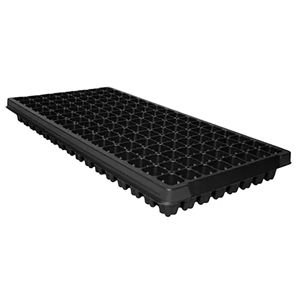 T. O. Plastics 128 Square Plug Tray, PL-128, With Vent Holes (Case of 50) - Image 2