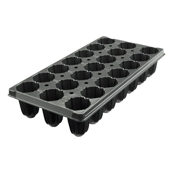 T. O. Plastics 21 Star Deep Plug Tray (Case of 50)