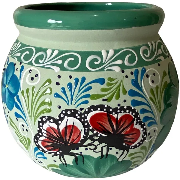 Talavera 11.5" Bella Especial Esfera Pot Teal