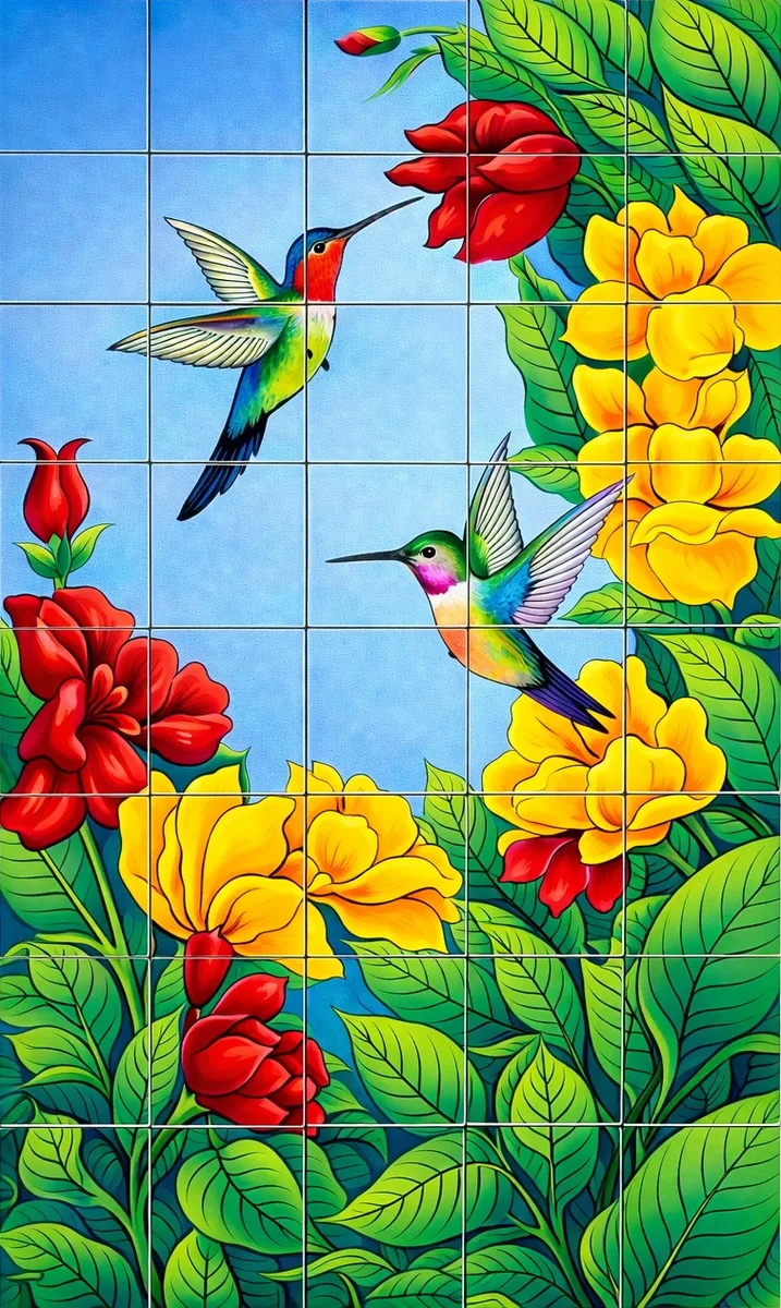 Talavera 5" Wall Hummingbird - Image 2