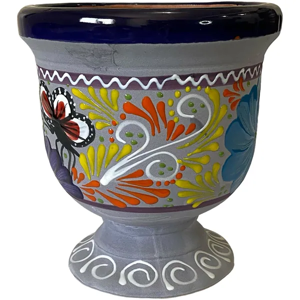 Talavera Bella Especial Urn Planter Blue