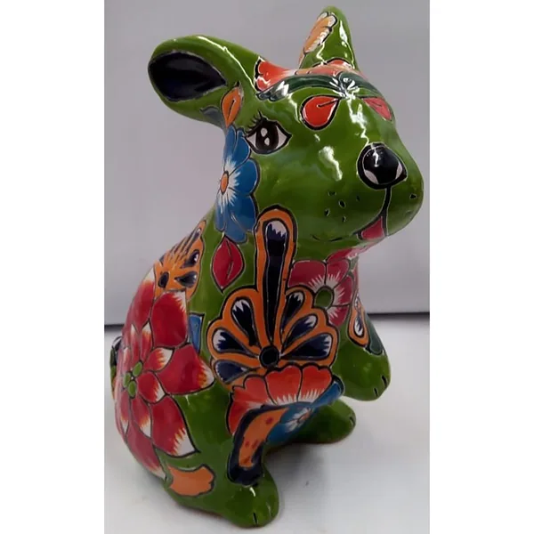 Talavera Florida Rabbit Statue