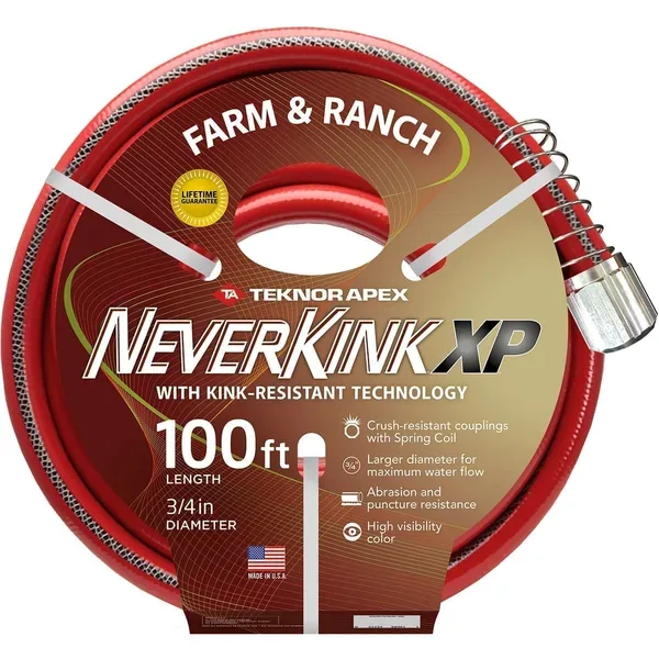 Teknor 3/4"x100' NeverKink XP Farm & Ranch Hose Red - Image 2