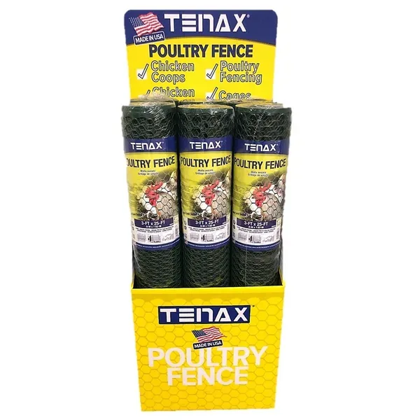 Tenax 6pc 3'x25' Poultry Fence Green.75"x.75" Mesh - Image 2
