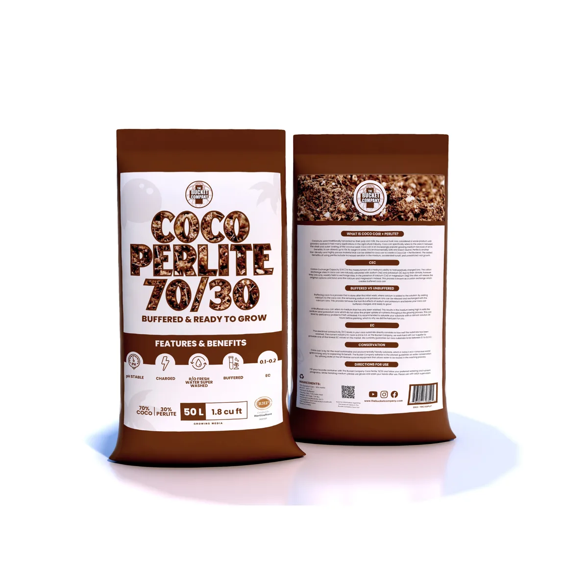 70% Coco Coir 30% Perlite Loosefill | 50L Bags - Image 2