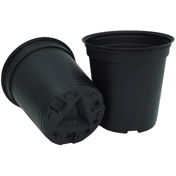 TO Plastics RP-490 Quart Round Pot, Black, 4.90in D x 4.90in H, 1.0 Quart (Case of 600)