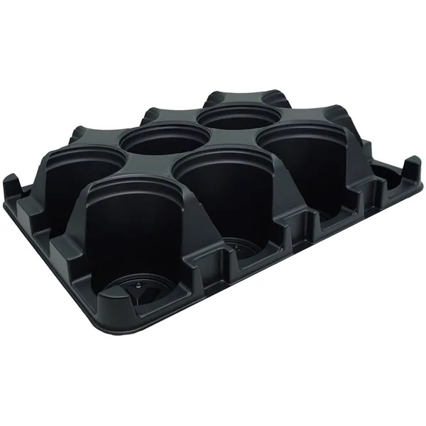 TO Plastics RPT-490-SA-12 Tray, Holds 12 RP-490 Pots, Black, 20.00in L x 15.00in W x 5.08in H — Case of 50