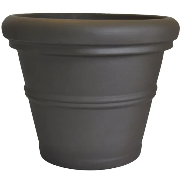 Tusco Tusco 15.5" Rolled Rim Planter Espresso