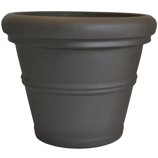 Tusco 24.5" Rolled Rim Planter Espresso - Image 2