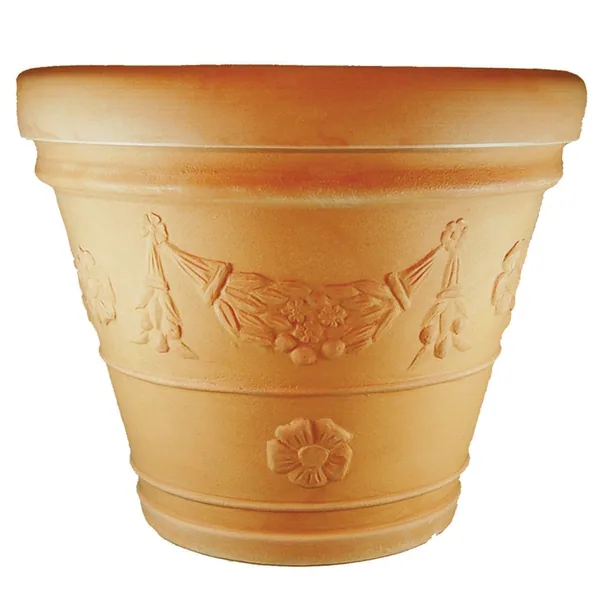 Tusco Garland Planter Washed Terra Cotta