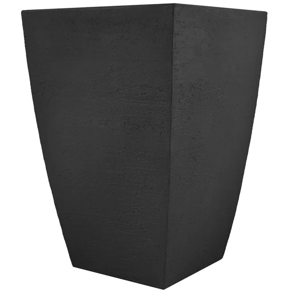 Tusco Modern Tall Square Planter Black