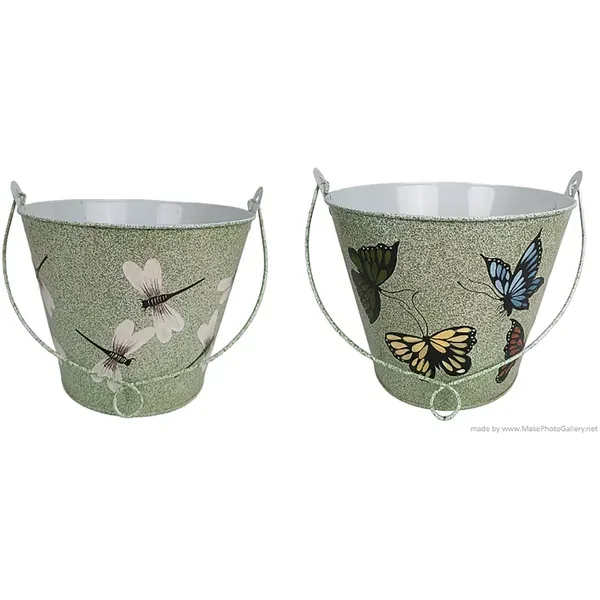 VCS 10" Butterfly & Dragonfly Pail Planters - Image 2