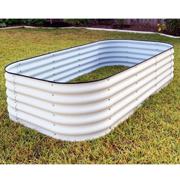 Vego Garden 17" 9 in 1 Modular Metal Raised Bed Pearl White - Image 3