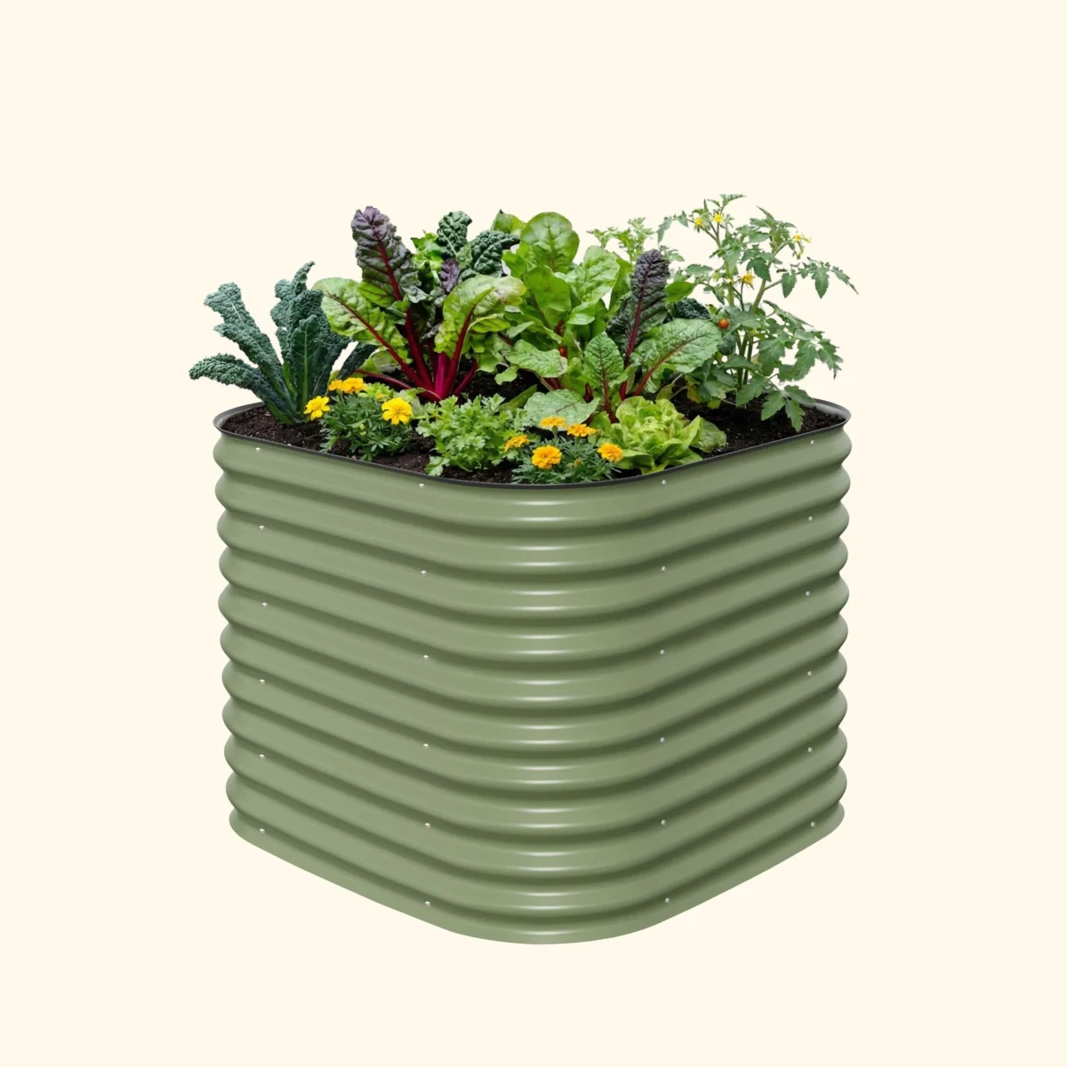 Vego Garden 32" 4 in 1 Modular Metal Raised Bed Olive Green