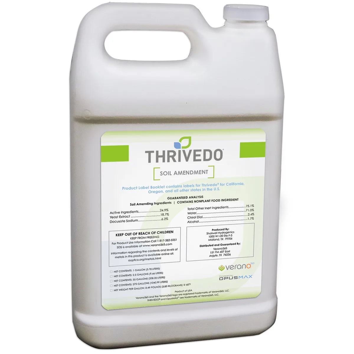 Verano 365 Thrivedo 1Gl (F) — Case of 4 - Image 2