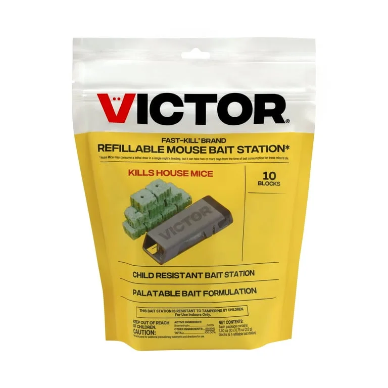 Victor 10pk Refillable Mouse Bait Station - Image 2