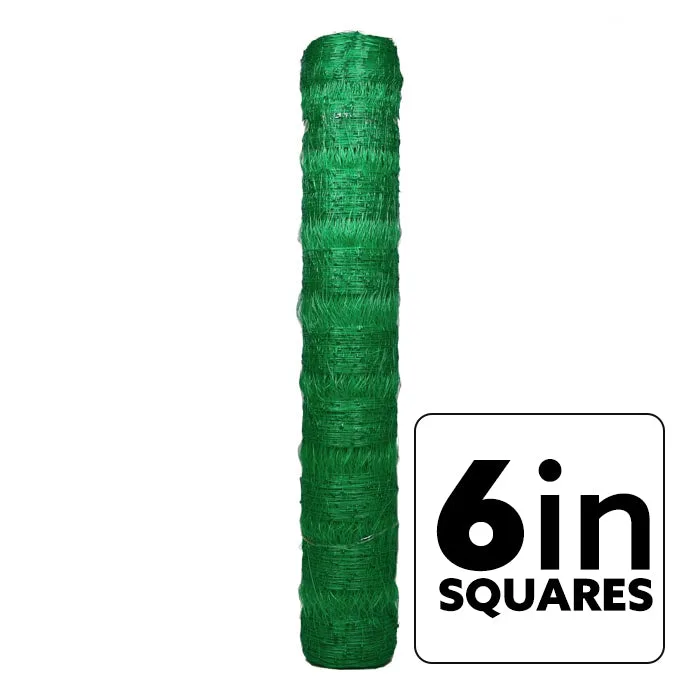 VineLine Durable Plastic Trellis Netting Green Roll 4ft x 3300ft w/ 6in Squares - Image 2