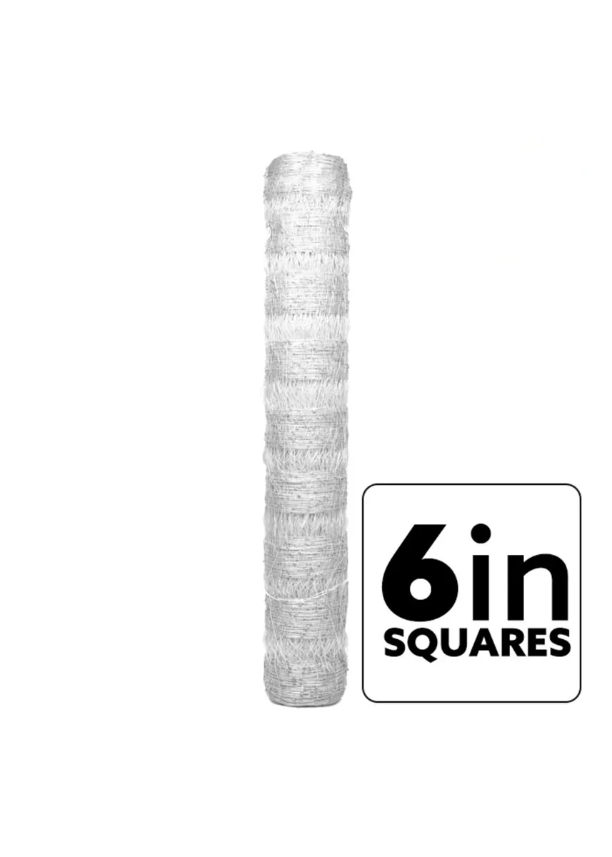 VineLine Durable Plastic Trellis Netting White Roll 6.5ft x 3300ft w/ 6in Squares - Image 2