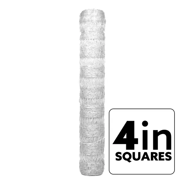 VineLine Durable Plastic Trellis Netting White Roll 8ft x 3300ft w/ 4in Squares