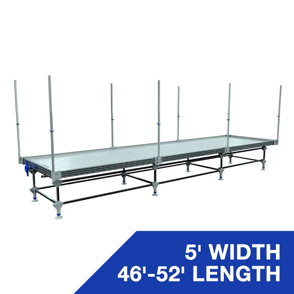 Wachsen 5' Rolling Bench 46'-52' Length With Vertical Trellis
