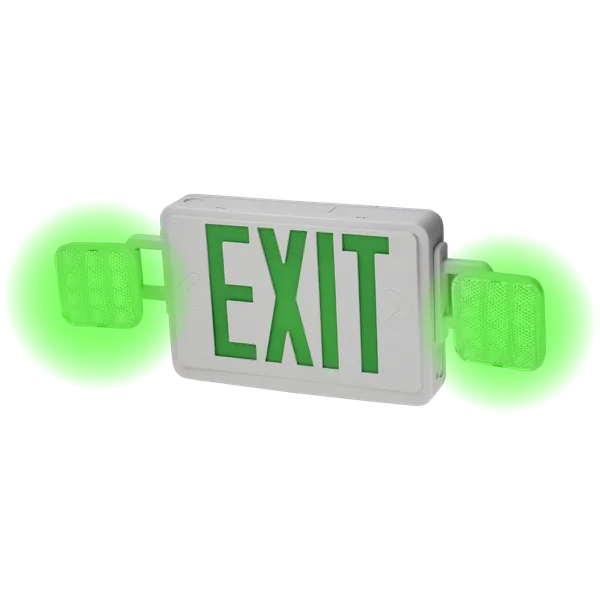 Grow Pros Solutions Green Light Exit Sign Combo Grow Room Emergency Lights