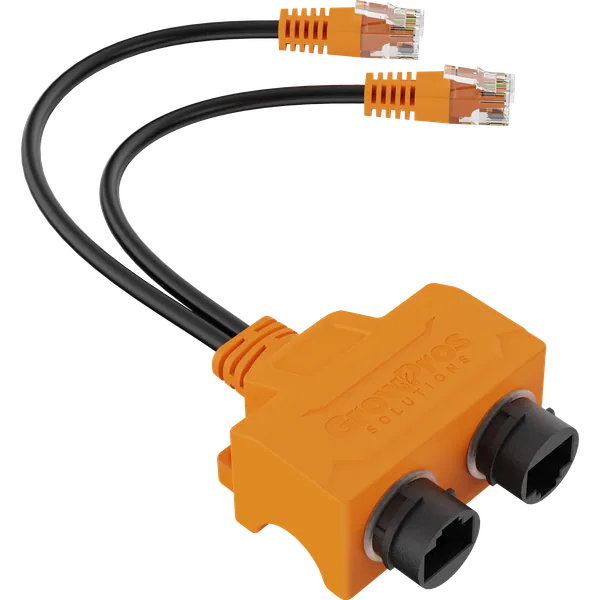 Grow Pros Solutions Signal Combiner Dual RJ12 to Dual RJ45 Push-Lock Sturdy
