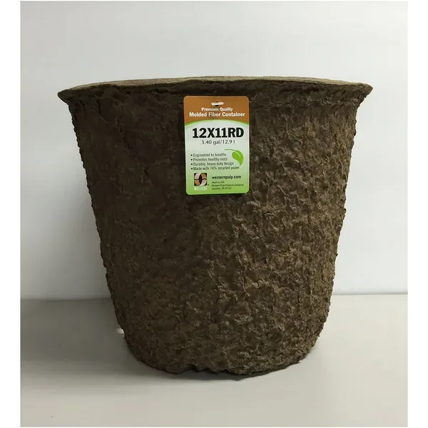 Western Pulp 12x11 Round Retail Container w/UPC, 3.40gal (Case of 18) - Image 2