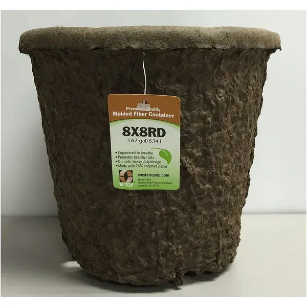 Western Pulp 8x8 Round Retail Container w/UPC, 1.62gal - Image 2