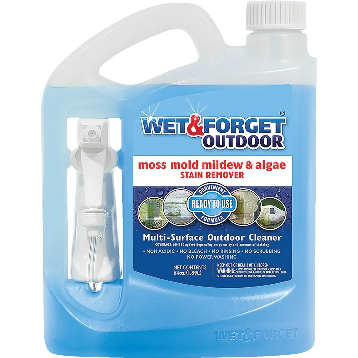 Wet & Forget 64oz Outdoor Moss Mold Remover — Case of 4 - Image 2