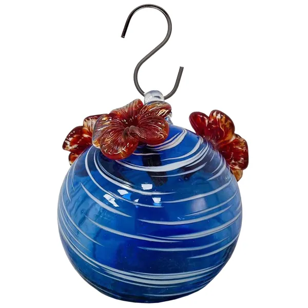 Wild Bird Lovers Glass Hummingbird Feeder Assorted Recycled Artisan
