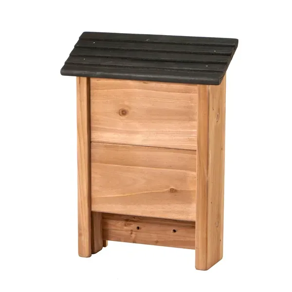 Woodlink Small Wood Bat Shelter Natural Wood with Black Roof - Image 2